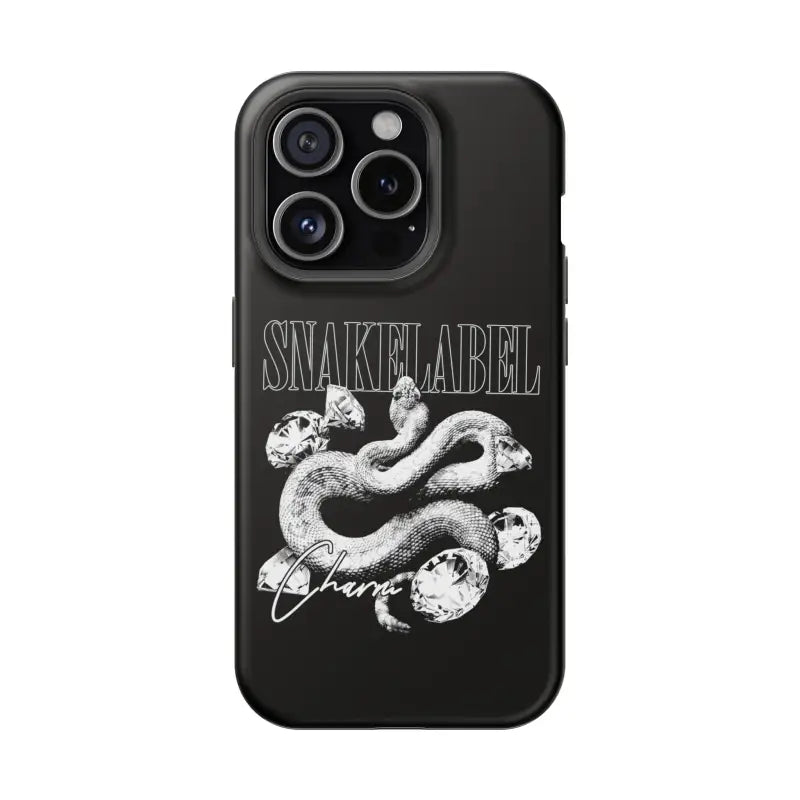 Magnetic Snake Tough Cases with Embedded Magnet Module - Impact - Resistant iPhone Cover snake - label