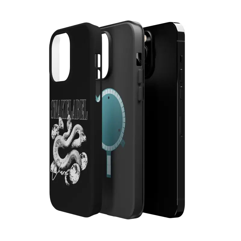 Magnetic Snake Tough Cases with Embedded Magnet Module - Impact - Resistant iPhone Cover snake - label