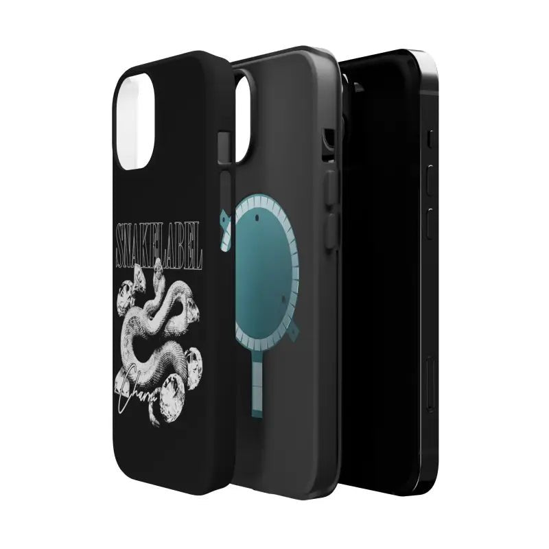 Magnetic Snake Tough Cases with Embedded Magnet Module - Impact - Resistant iPhone Cover snake - label