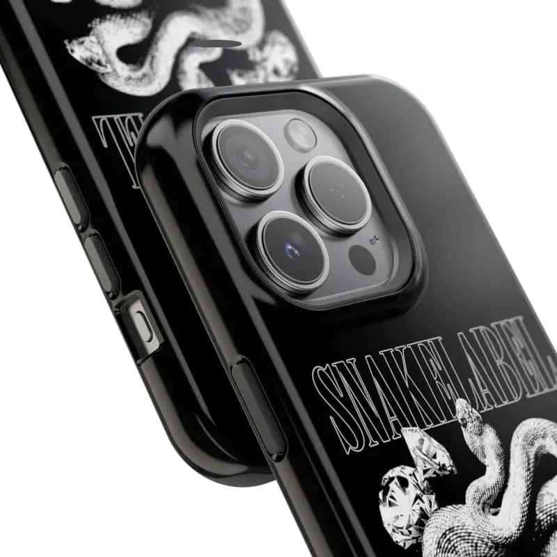 Magnetic Snake Tough Cases with Embedded Magnet Module - Impact - Resistant iPhone Cover snake - label