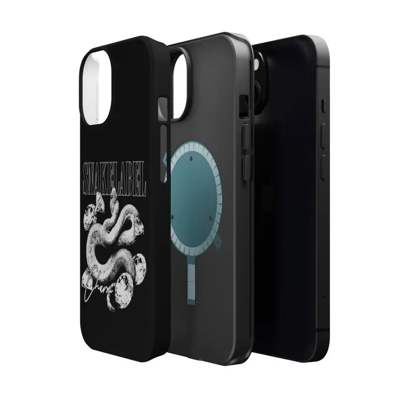 Magnetic Snake Tough Cases with Embedded Magnet Module - Impact - Resistant iPhone Cover snake - label