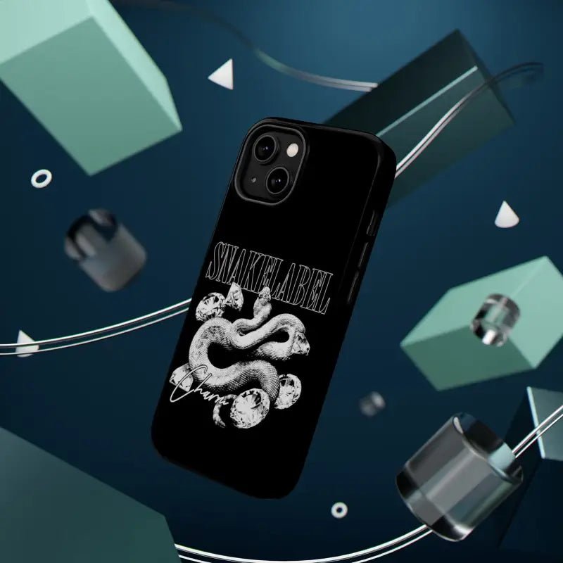 Magnetic Snake Tough Cases with Embedded Magnet Module - Impact - Resistant iPhone Cover snake - label