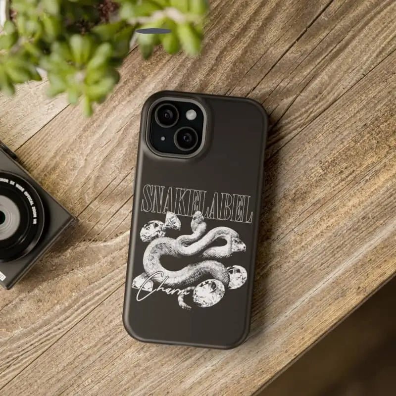 Magnetic Snake Tough Cases with Embedded Magnet Module - Impact - Resistant iPhone Cover snake - label