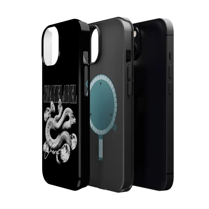 Magnetic Snake Tough Cases with Embedded Magnet Module - Impact - Resistant iPhone Cover snake - label