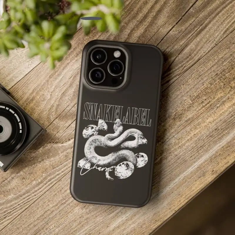 Magnetic Snake Tough Cases with Embedded Magnet Module - Impact - Resistant iPhone Cover snake - label