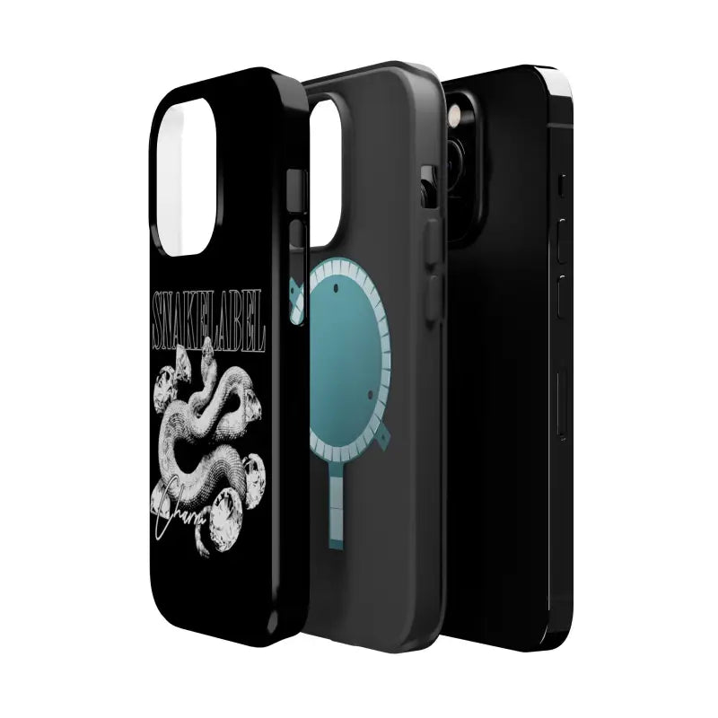 Magnetic Snake Tough Cases with Embedded Magnet Module - Impact - Resistant iPhone Cover snake - label