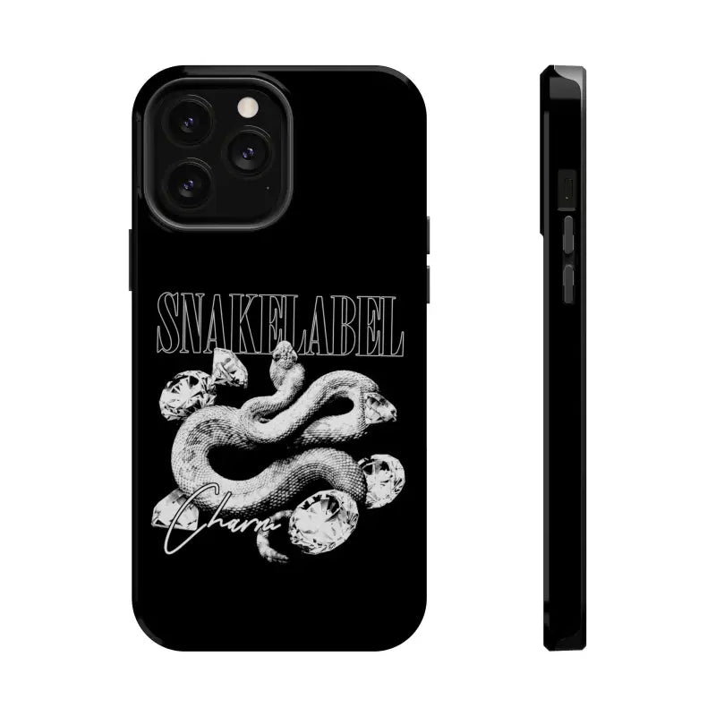 Magnetic Snake Tough Cases with Embedded Magnet Module - Impact - Resistant iPhone Cover snake - label