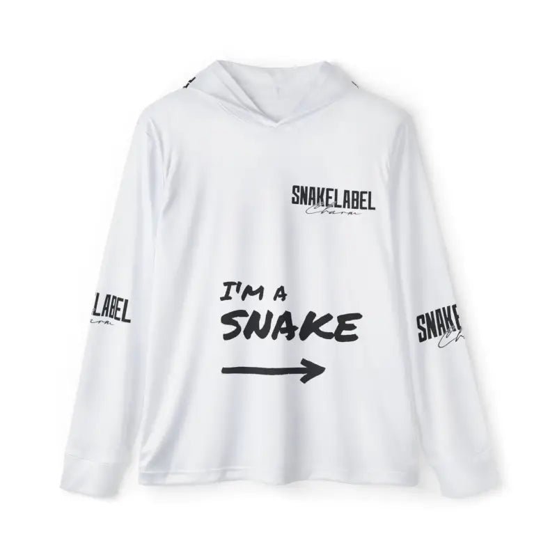 Men's Sports Warmup snake with hoodie with UPF 50+ Sun Protection snake - label