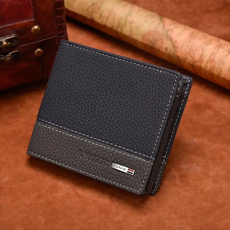 Men's Wallet Short Lychee - Stylish Compact Design with Multiple Compartments snake - label