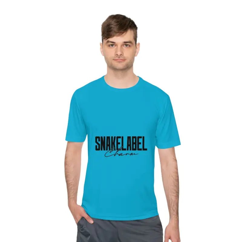 Moisture Wicking Athletic snake Tee - Lightweight Breathable Performance Shirt with PosiChargeĀ® Technology and Set - in Sleeves snake - label