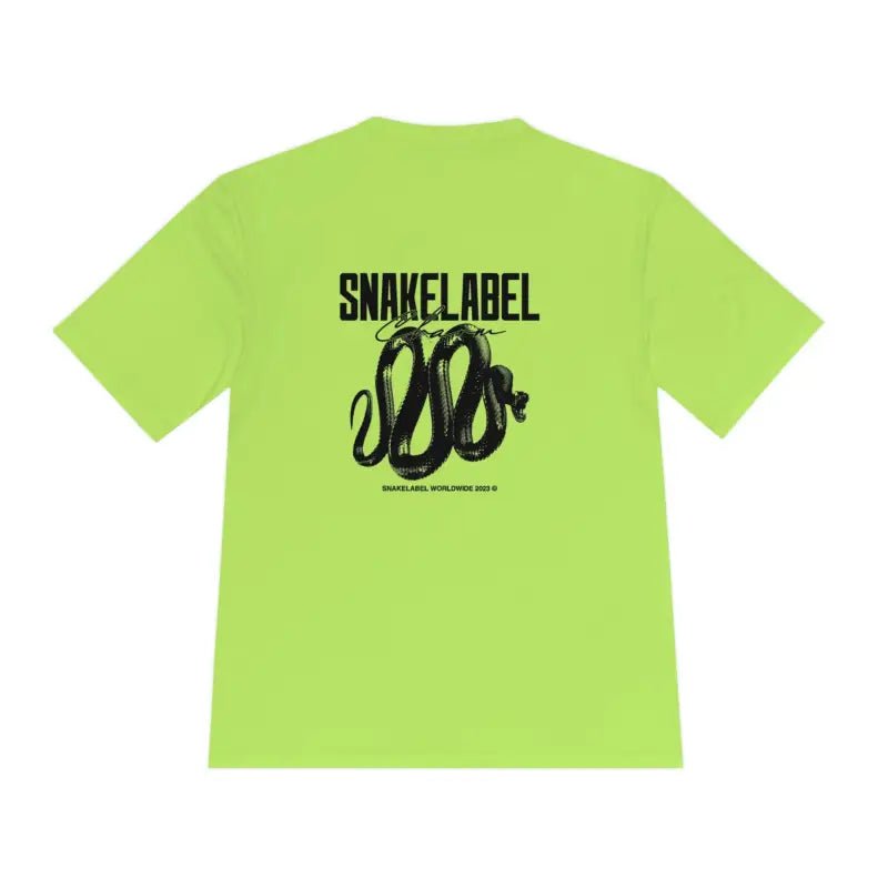 Moisture Wicking Athletic snake Tee - Lightweight Breathable Performance Shirt with PosiChargeĀ® Technology and Set - in Sleeves snake - label