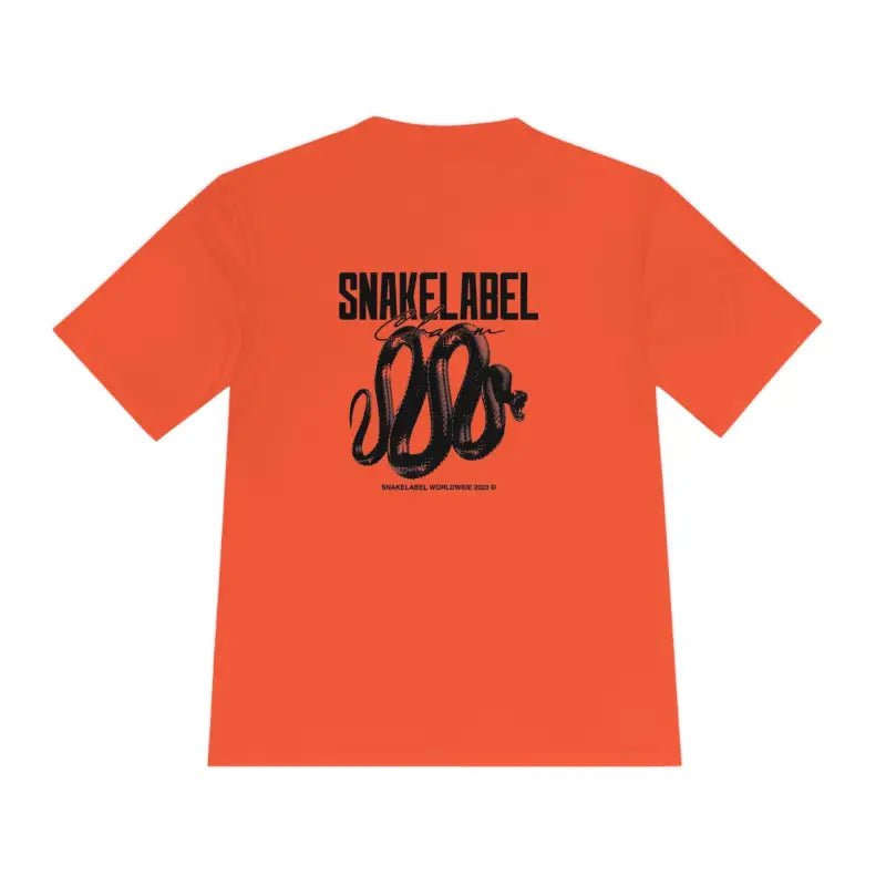 Moisture Wicking Athletic snake Tee - Lightweight Breathable Performance Shirt with PosiChargeĀ® Technology and Set - in Sleeves snake - label