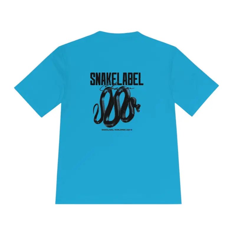 Moisture Wicking Athletic snake Tee - Lightweight Breathable Performance Shirt with PosiChargeĀ® Technology and Set - in Sleeves snake - label