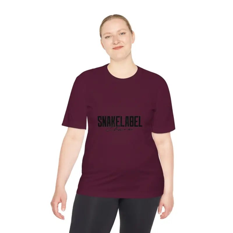 Moisture Wicking Athletic snake Tee - Lightweight Breathable Performance Shirt with PosiChargeĀ® Technology and Set - in Sleeves snake - label