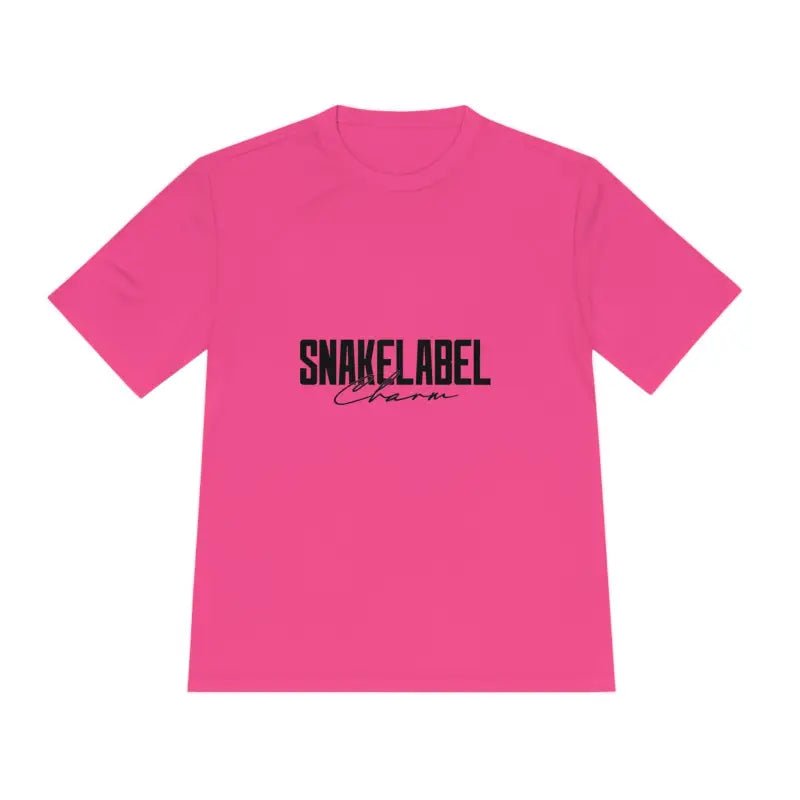Moisture Wicking Athletic snake Tee - Lightweight Breathable Performance Shirt with PosiChargeĀ® Technology and Set - in Sleeves snake - label