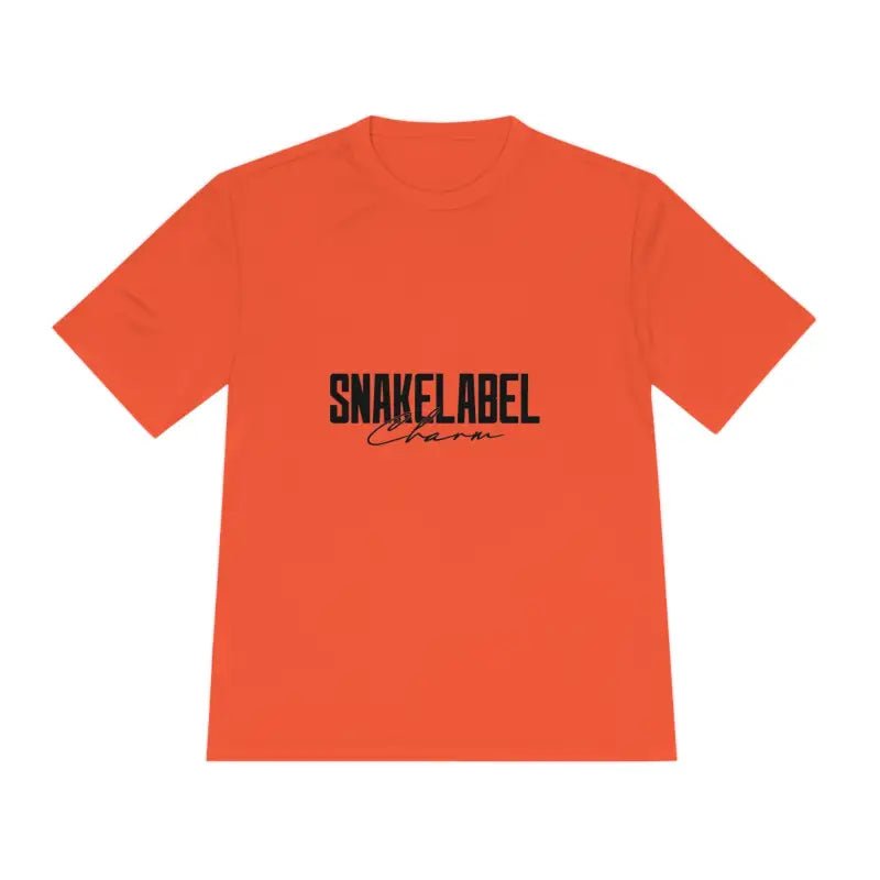 Moisture Wicking Athletic snake Tee - Lightweight Breathable Performance Shirt with PosiChargeĀ® Technology and Set - in Sleeves snake - label