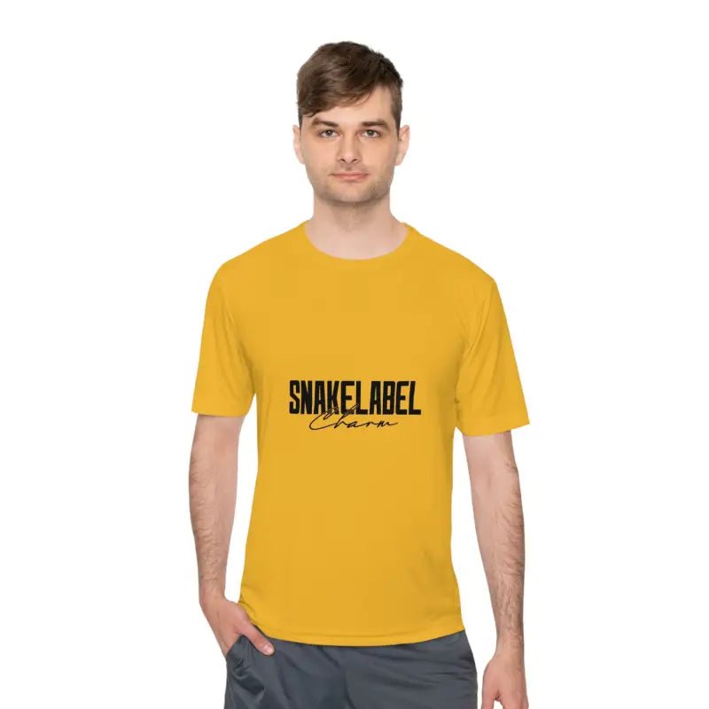 Moisture Wicking Athletic snake Tee - Lightweight Breathable Performance Shirt with PosiChargeĀ® Technology and Set - in Sleeves snake - label