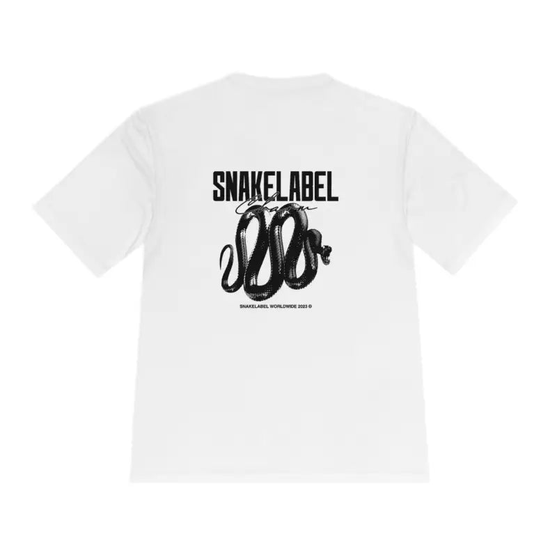 Moisture Wicking Athletic snake Tee - Lightweight Breathable Performance Shirt with PosiChargeĀ® Technology and Set - in Sleeves snake - label