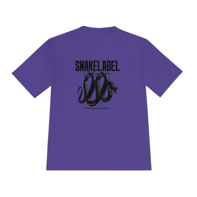 Moisture Wicking Athletic snake Tee - Lightweight Breathable Performance Shirt with PosiChargeĀ® Technology and Set - in Sleeves snake - label