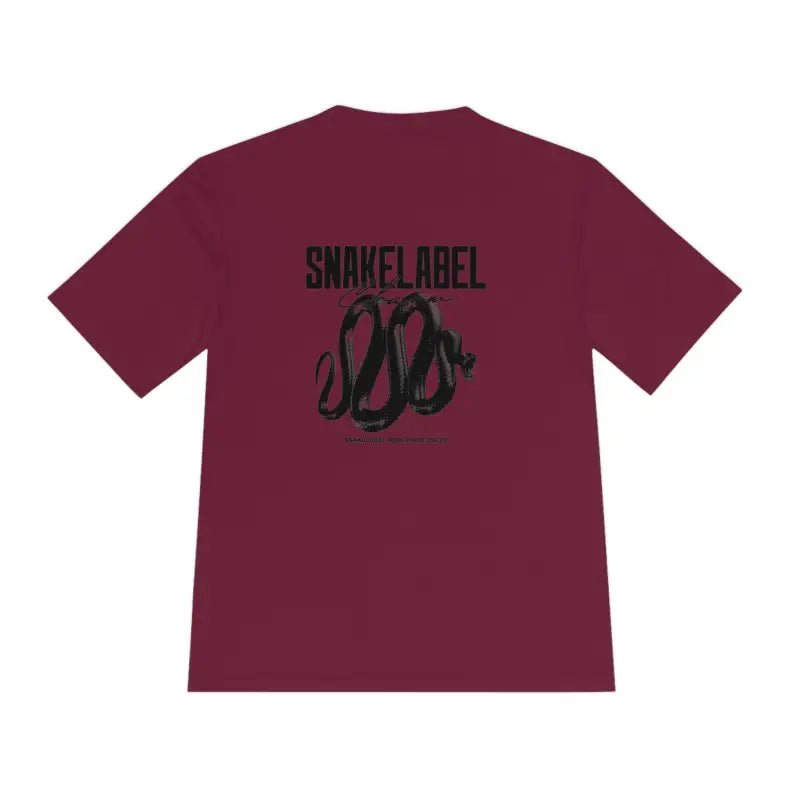 Moisture Wicking Athletic snake Tee - Lightweight Breathable Performance Shirt with PosiChargeĀ® Technology and Set - in Sleeves snake - label