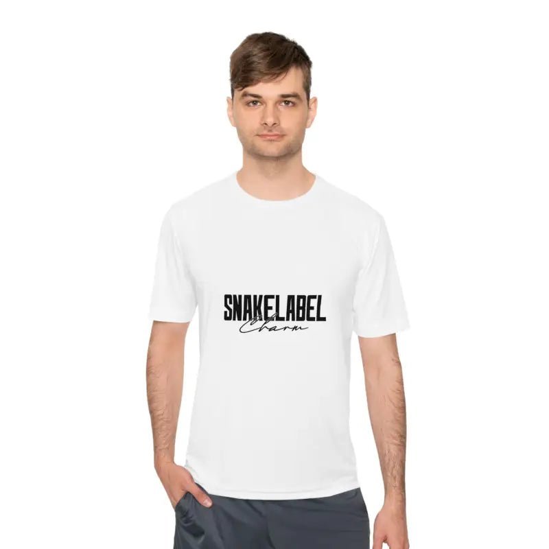 Moisture Wicking Athletic snake Tee - Lightweight Breathable Performance Shirt with PosiChargeĀ® Technology and Set - in Sleeves snake - label