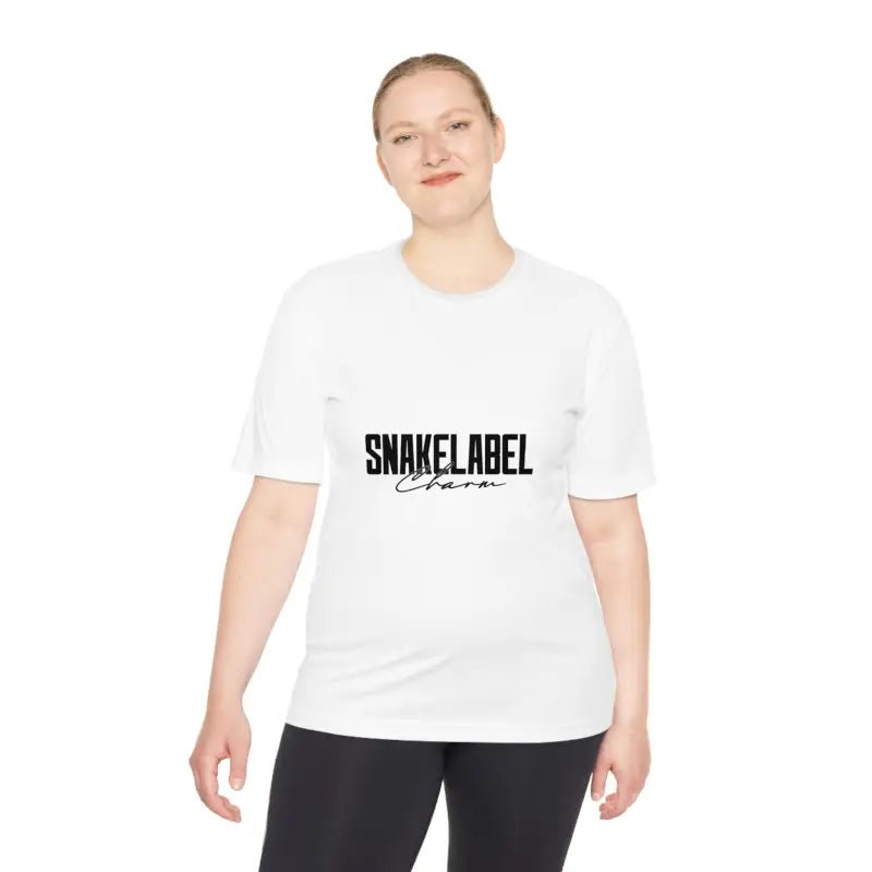 Moisture Wicking Athletic snake Tee - Lightweight Breathable Performance Shirt with PosiChargeĀ® Technology and Set - in Sleeves snake - label