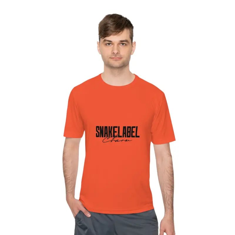 Moisture Wicking Athletic snake Tee - Lightweight Breathable Performance Shirt with PosiChargeĀ® Technology and Set - in Sleeves snake - label