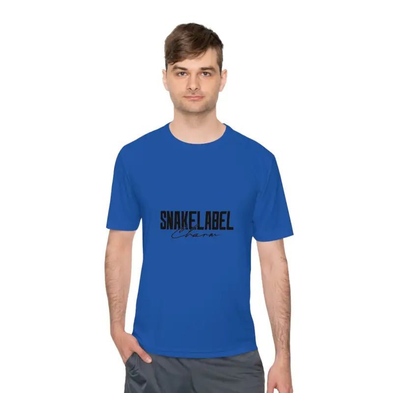 Moisture Wicking Athletic snake Tee - Lightweight Breathable Performance Shirt with PosiChargeĀ® Technology and Set - in Sleeves snake - label