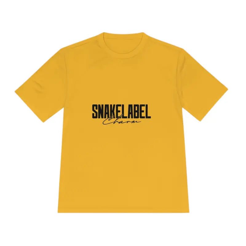 Moisture Wicking Athletic snake Tee - Lightweight Breathable Performance Shirt with PosiChargeĀ® Technology and Set - in Sleeves snake - label
