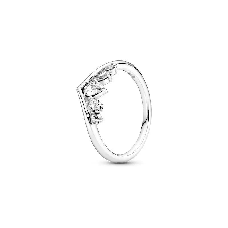 Snake Bone Chain Ring - Korean Style Geometric Crescent Design in Sterling Silver snake - label