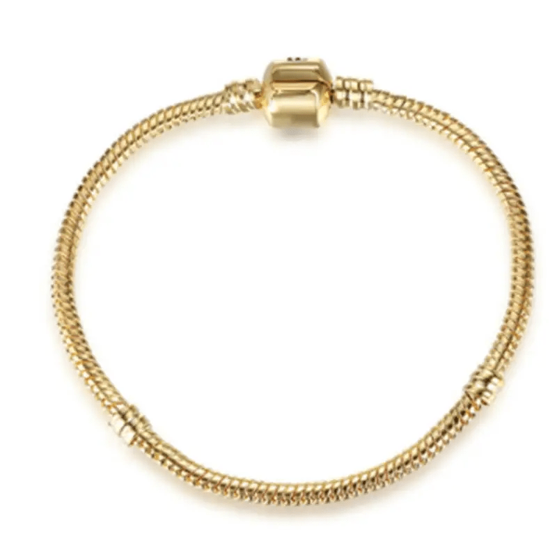 Snake Chain Bracelet with Adjustable Length and Lightweight Design snake - label
