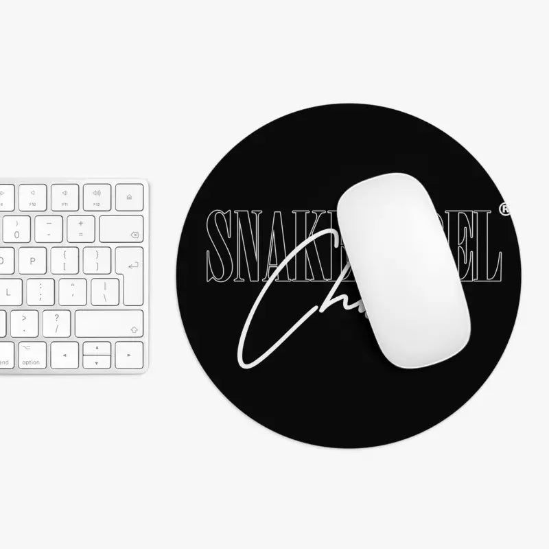 Snake Mouse Pad with Non - Slip Rubber Bottom - Comfortable & Durable - 2 Shapes Available snake - label