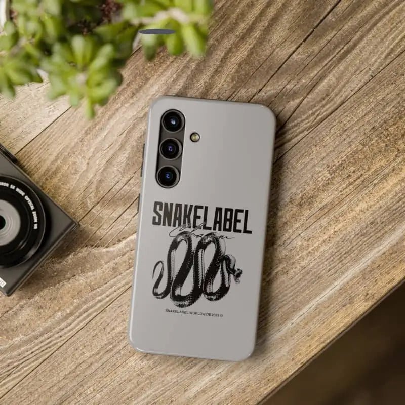 Snake Tough Phone Cases with 2 - Layer Protection & Wireless Charging Compatibility snake - label
