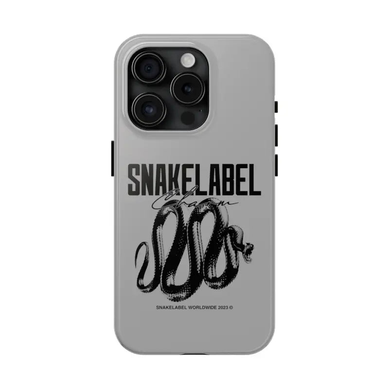 Snake Tough Phone Cases with 2 - Layer Protection & Wireless Charging Compatibility snake - label
