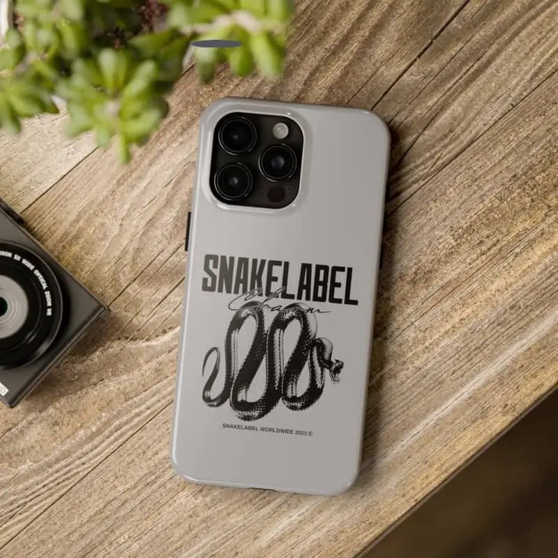 Snake Tough Phone Cases with 2 - Layer Protection & Wireless Charging Compatibility snake - label