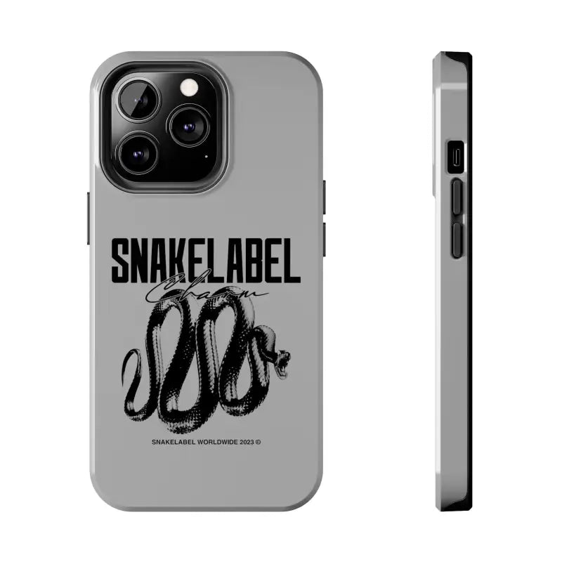 Snake Tough Phone Cases with 2 - Layer Protection & Wireless Charging Compatibility snake - label