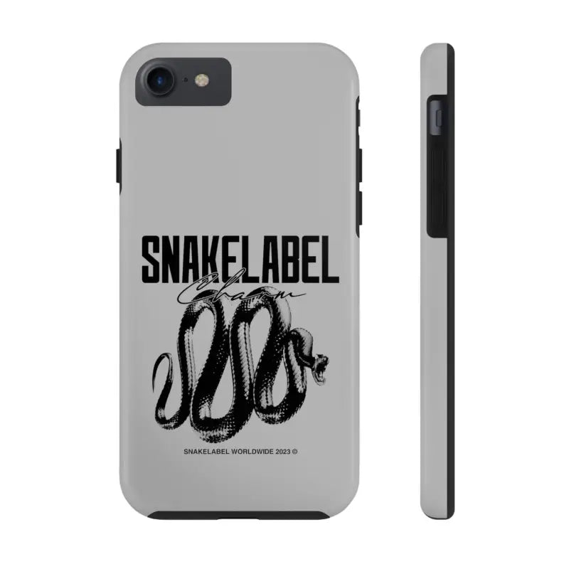 Snake Tough Phone Cases with 2 - Layer Protection & Wireless Charging Compatibility snake - label