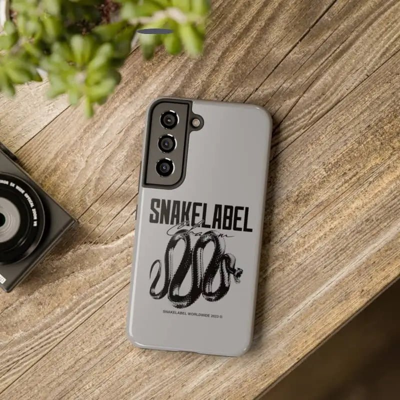 Snake Tough Phone Cases with 2 - Layer Protection & Wireless Charging Compatibility snake - label