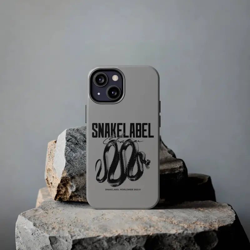 Snake Tough Phone Cases with 2 - Layer Protection & Wireless Charging Compatibility snake - label