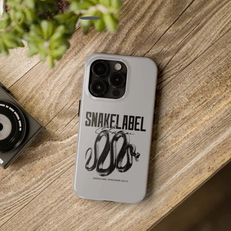 Snake Tough Phone Cases with 2 - Layer Protection & Wireless Charging Compatibility snake - label