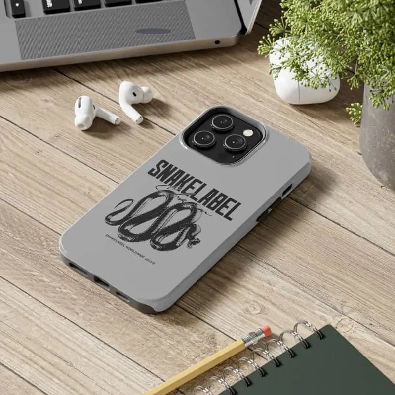 Snake Tough Phone Cases with 2 - Layer Protection & Wireless Charging Compatibility snake - label