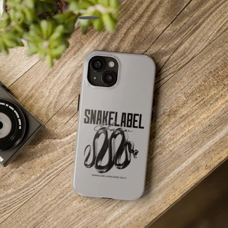 Snake Tough Phone Cases with 2 - Layer Protection & Wireless Charging Compatibility snake - label