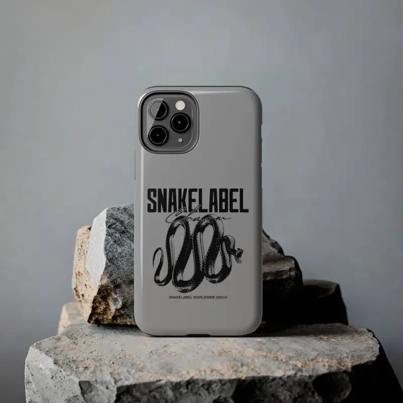 Snake Tough Phone Cases with 2 - Layer Protection & Wireless Charging Compatibility snake - label