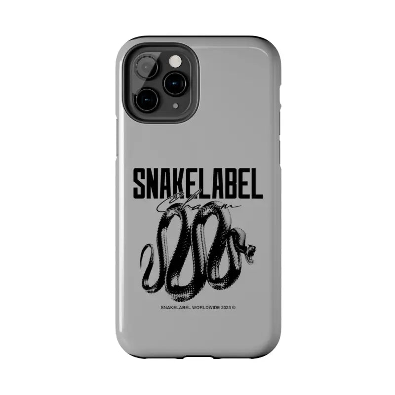 Snake Tough Phone Cases with 2 - Layer Protection & Wireless Charging Compatibility snake - label