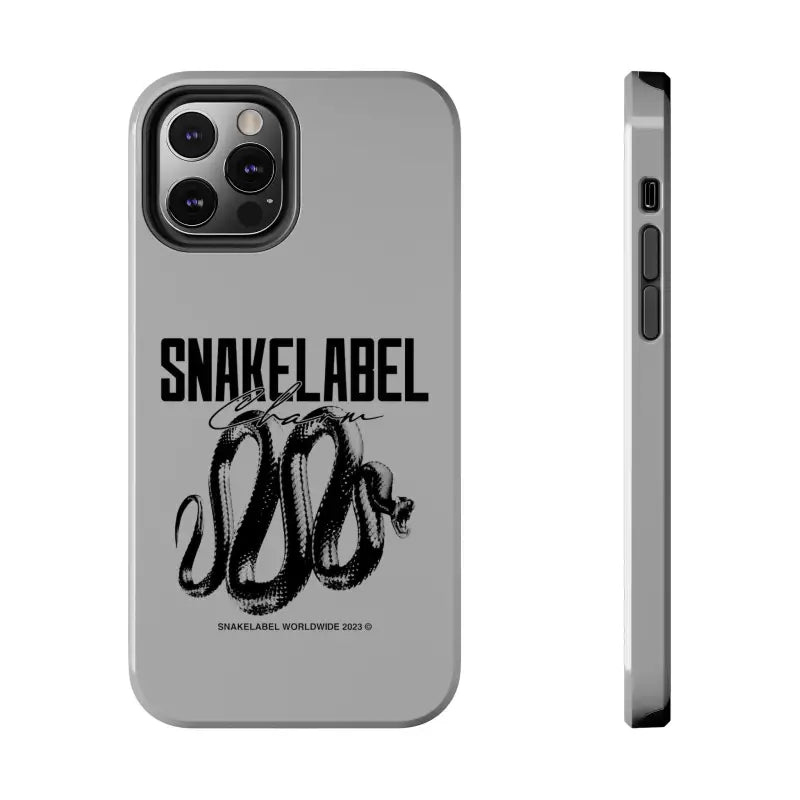 Snake Tough Phone Cases with 2 - Layer Protection & Wireless Charging Compatibility snake - label