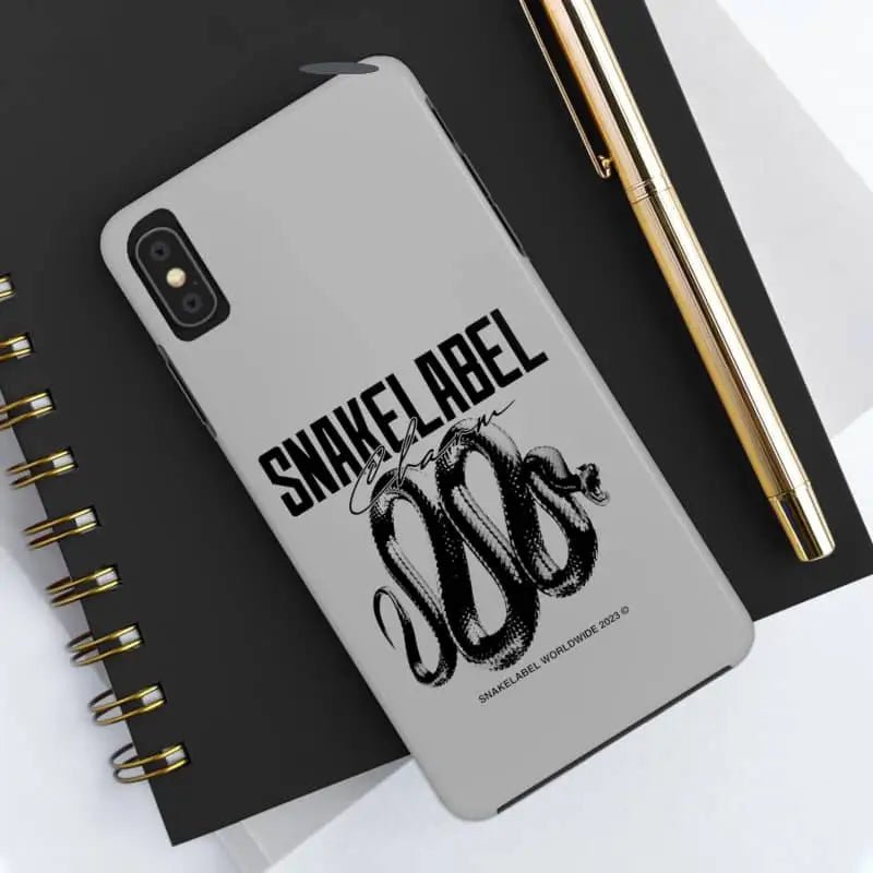 Snake Tough Phone Cases with 2 - Layer Protection & Wireless Charging Compatibility snake - label