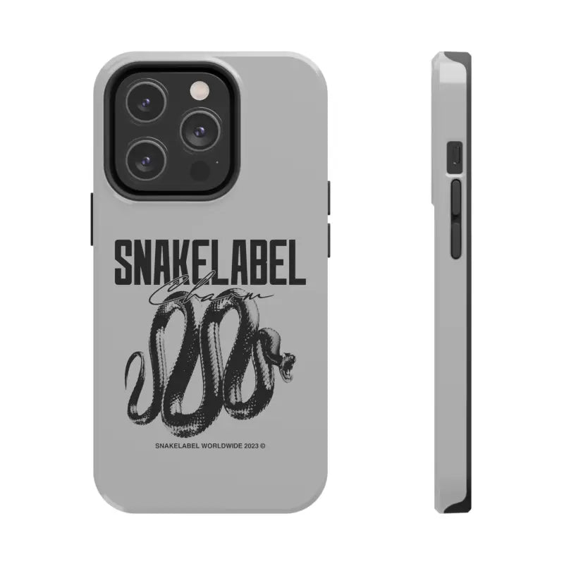 Snake Tough Phone Cases with 2 - Layer Protection & Wireless Charging Compatibility snake - label