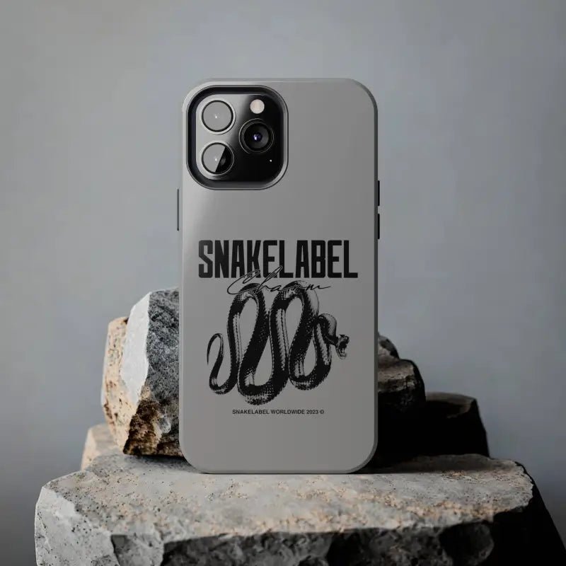 Snake Tough Phone Cases with 2 - Layer Protection & Wireless Charging Compatibility snake - label