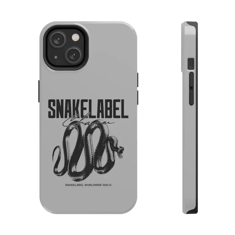 Snake Tough Phone Cases with 2 - Layer Protection & Wireless Charging Compatibility snake - label