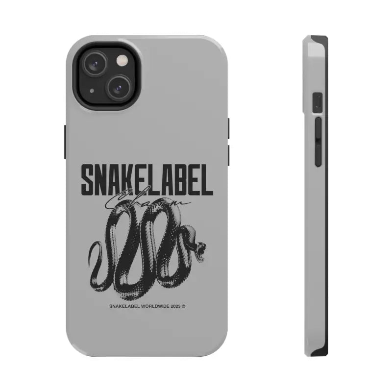 Snake Tough Phone Cases with 2 - Layer Protection & Wireless Charging Compatibility snake - label